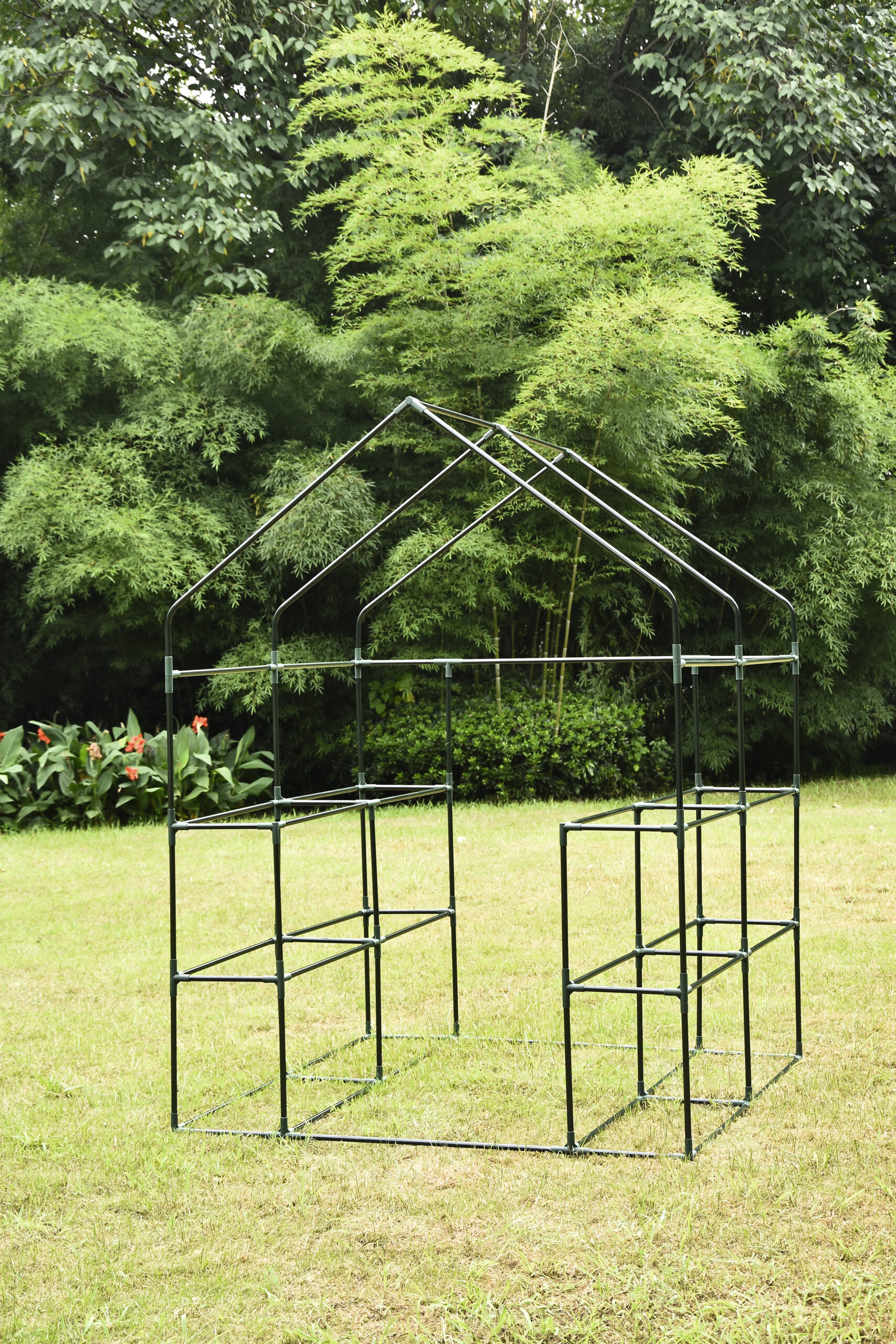 Walk-in greenhouse interior